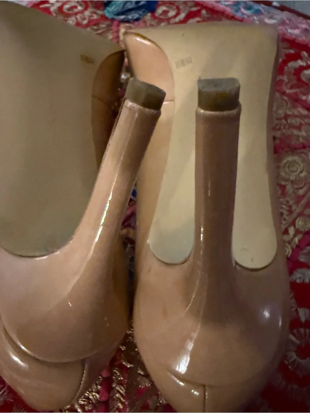 BCBGeneration Patent Nude Pointed-Toe Pumps